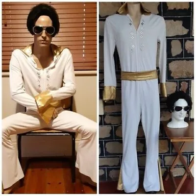 Elvis Costume Jumpsuit Wig And Glasses By 'Shirley Of Hollywood And Carniv... • $85