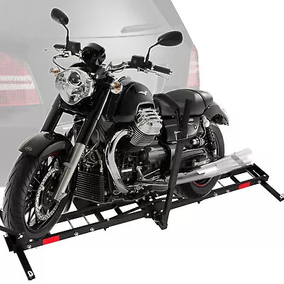 VILOBOS Motorcycle Carrier Hauler Trailer Dirt Bike Rack 2  Hitch Mount W/ Ramp • $199.99