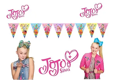 Jojo Siwa *HANDMADE* Banner Bunting Flag. Party Supplies Lolly Loot Bag Cake • $17.50