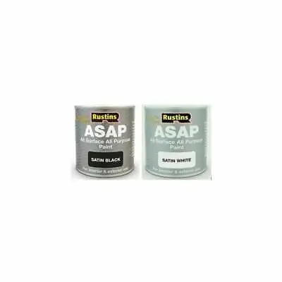 Rustins ASAP All Surface All Purpose Quick Dry Wood Metal UPVC Paint 250ml 500ml • £9.75