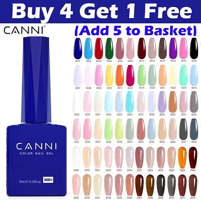 CANNI® Hema Free 9ml Nail Gel Polish Soak Off LED Colours Base Top Varnish UK • £3.99