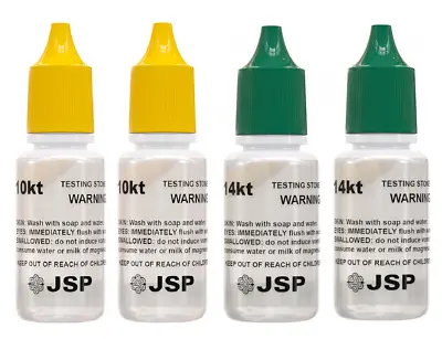 4 JSP Gold Metal Test 10K 14K Acid Karat Testing Solution Jewelry Tester Metals • $16.99