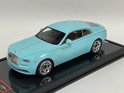 1/18 YY Model Rolls Royce Wraith In Taffany Blue On Carbon Base #01 Of 15 Pieces • $549.95