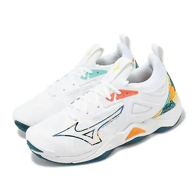 Mizuno Wave Momentum 3 White Orange Aqua Men Volleyball Shoes V1GA2312-56 • $129.99