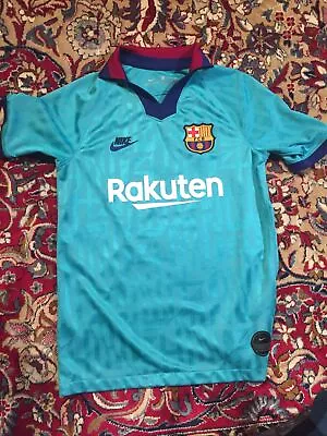 Barcelona 20192020 Third Football Shirt Soccer Jersey Nike Boys Size Medium Used • $47.99