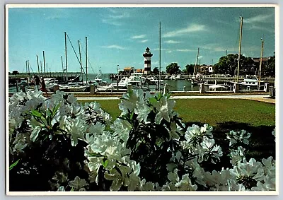 Hilton Head Island South Carolina - Lighthouse & Marina - Vintage Postcard 4x6 • £6.64