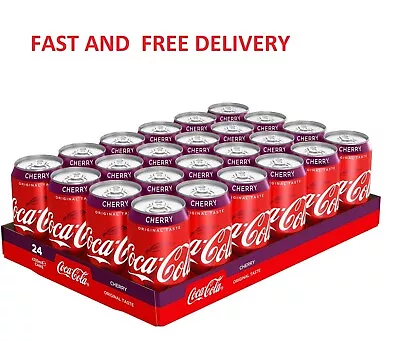 Pack Of 24 330ml CANS - SOFT DRINKS COCA COLA ZERO PEPSI FANTA SPRITE 7UP DIET • £23.99