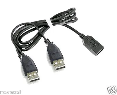 New USB Female To 2 USB A Male Power Y Cable Extension • $6.71