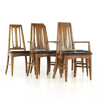 Young Manufacturing Mid Century Walnut Dining Chairs - Set Of 6 • $3147