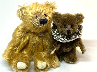£35 • Buy World Of Miniature Bears - Pair Of Jointed Mohair Bears - Circa 2000