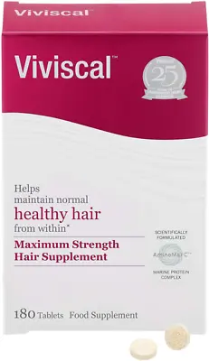 £49.99 • Buy Viviscal - MAXIMUM Strength Hair Growth Supplements 3 Month Supply 180 Tablets