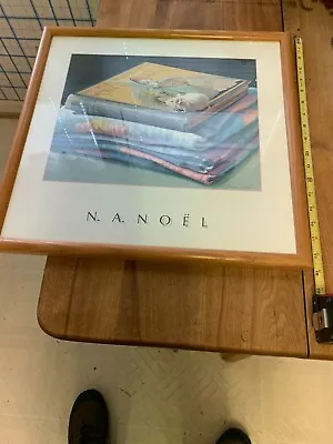 N. A. Noel 'Mouse On Vintage Book' Print Framed Under Glass • $54.95