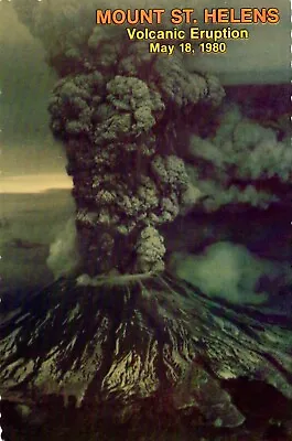 1980 Mount St. Helens Eruption Washington Postcard • $1.29