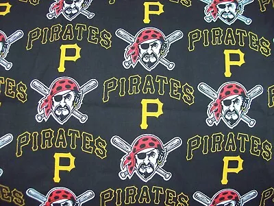 MLB Pittsburgh Pirates Baseball Cotton Fabric 1/2yd 18  X 58  • $5