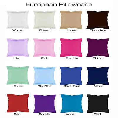 European Pillowcase Pillow Case With Flange - Percale - 225TC - Cotton Polyester • $15.50