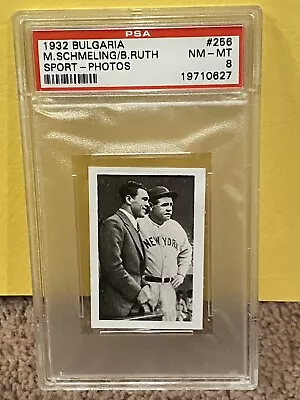 1932 Bulgaria Sport Max Schmeling Babe Ruth #256 PSA 8 • $2399