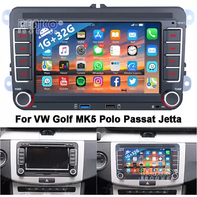 $115.99 • Buy Android 12.0 For VW Golf MK5 MK6 Jetta Passat Car GPS WiFi CarPlay Stereo Radio
