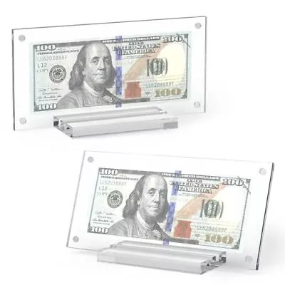 Dollar Bill Frame 2pcs Dollar Holder Bill Money Frame Dollar Display Case Fo... • $24.03