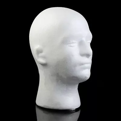 Male Mannequin Styrofoam-Foam Manikin Head Model Hat Glasses Wig Display Stand • $9.99