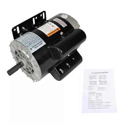 3HP 3450RPM 5/8 Shaft Electric Motor Compressor Duty 56Frame 1Phase 115-230Volts • $135.99