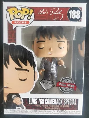 Funko - Pop! Vinyl - Elvis Presley - '68 Come Back Special - Diamond - #188 • $32.59