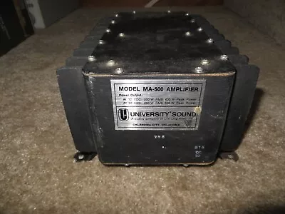 Vintage University Sound Ma-500 Amplifier 24v 250 Watts Ltv Ling Altec • $39.95