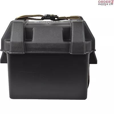 Battery Box For Marine RV Camping - Vented Black Box With Mounting Hardware • $27.53