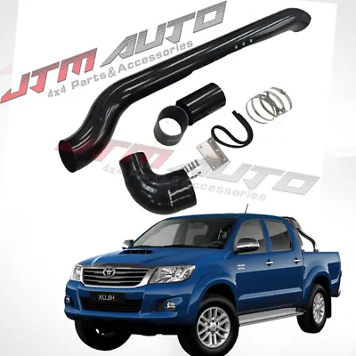 Black Powder Coated Stainless Steel Snorkel Kit To Suit Toyota Hilux N70 2005-15 • $584.10