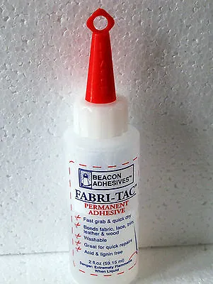 Beacon Fabri Tac  Permanent Fabric Adhesive Glue 2 Oz • $18.46