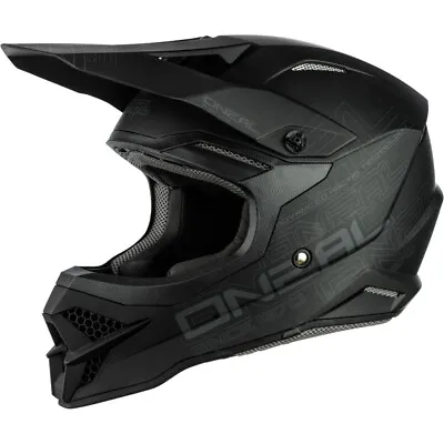 Oneal 2022 3 Series Flat 2.0 Black Motorcycle Helmet X-small On0627001 • $134.99