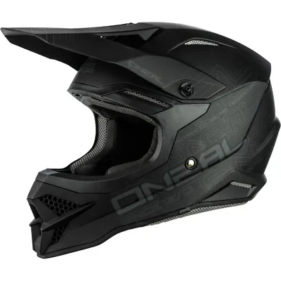 ONEAL 2023 3 SERIES FLAT 2.0 BLACK MOTORCYCLE HELMET ON0627363 Size Medium • $149.99