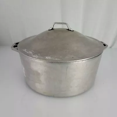 Vintage HERCULES Cast Aluminum Circular Soup Stew Pot Camping • $59.99