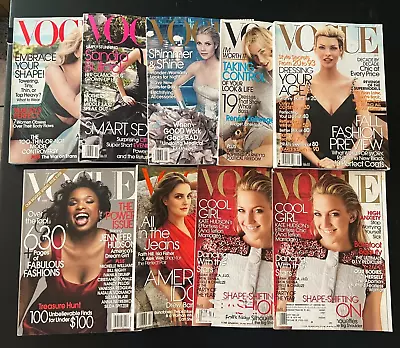 VOGUE Magazine Lot Of 9 From 2006-2008 Kate Hudson Scarlet Johansson R Zellweger • $34.99