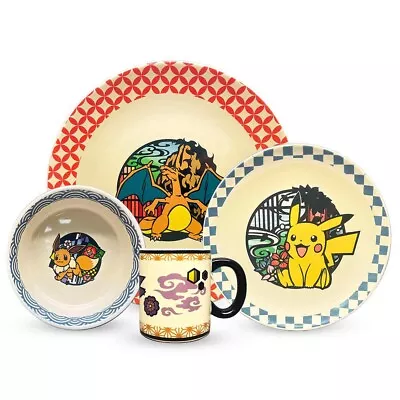 Pokemon - Pikachu Eevee Charizard & Gengar Wagara 16-Piece Dinner Set - Loot • $77