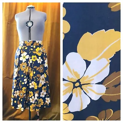 MARKS & SPENCER M&S Size 22 Yellow Mix Floral Pleated Pocket Maxi Skirt.VGC • £13.50