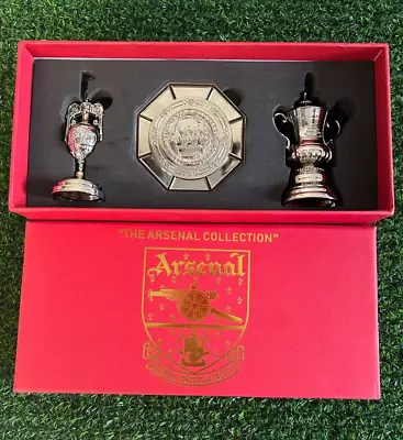 Arsenal FC Replica First Division FA Cup & Charity Shield Trophies 9cms Metal • £89.99