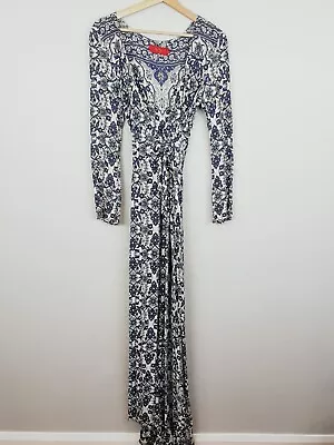 TIGERLILY Womens Size 8 / US 4 Turkish Baths Print Maxi Wrap Dress In Agean RARE • $195