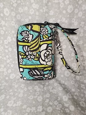 Vera Bradley Retired Island Bloom Blue Multi~Wallet Wristlet All In One Quilted  • $11