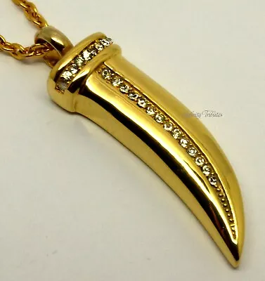 Cremation Urn Ashes Necklace Keepsake Pendant 24k Gold Plate Horn Of Plenty/Life • £29.99