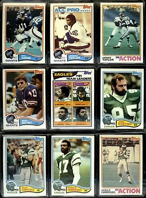 1982 Topps Football Complete Set In Binder Pages Taylor HOF RC Montana Payton • $165