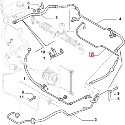 Pipe Power Steering - Alfa Romeo 159 Brera & Spider V6 | 50507281 • $286.52