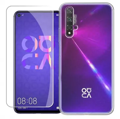 $11.30 • Buy Case Cover Clear + Film Tempered Glass For HUAWEI NOVA 5T/5 T