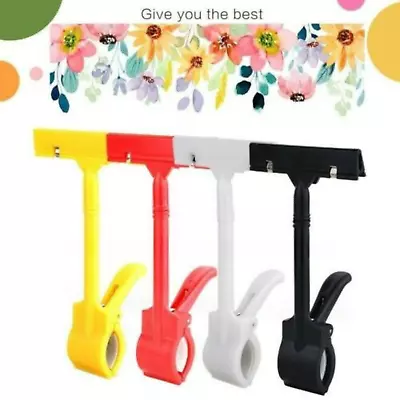 New Plastic Clip On Promotional Price Card Holder For Clothes Rails For Retail • £3.79