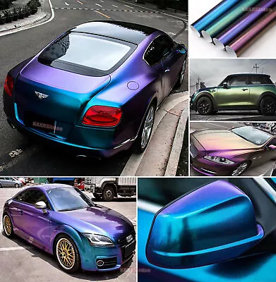 $404.79 • Buy Magic Series Chameleon Car Pearl Metal Glossy Satin Chrome Vinyl Wrap Sticker US