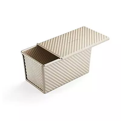 Pullman Loaf Tin W Cover Bread Toast Mold Corrugated Loaf Pan W Lid 450g • £37.99