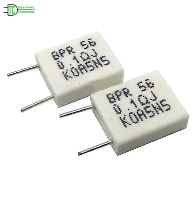BPR56 5W Non Inductive Ceramic Cement Resistors 0.01 Ohm To 0.5 Ohm • £2.89