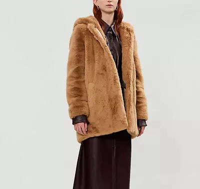 $1.19 • Buy Sandro Paris Women's Coat Size 36 / S RRP: 375.00 EUR Short Hooded Faux Fur