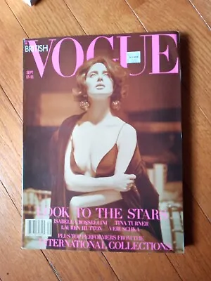 Vintage British Vogue September 1989 Isabella Rossellini Cover • $33.33
