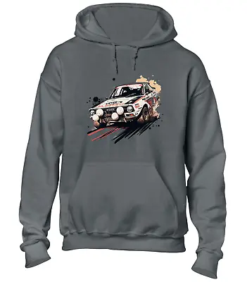 Rally Car Dust Hand Drawn Hoody Hoodie Rallying Car Petrol Head Clothing Top • £16.99