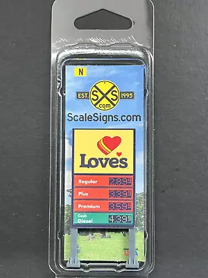 1:160 N Scale Model Love's Station Price Sign • $16.99